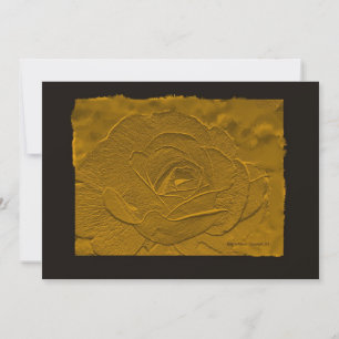 Goldene und schwarze geprägte Rosen-Einladung Einladung