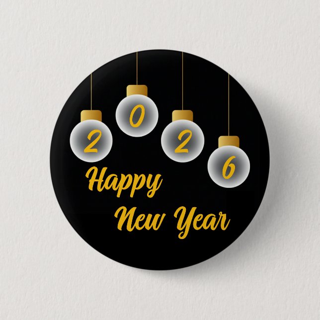Goldene und schwarze Schaltfläche zum Anstecken zu Button (Vorderseite)
