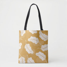 Goldene und weiße Blätter Tasche