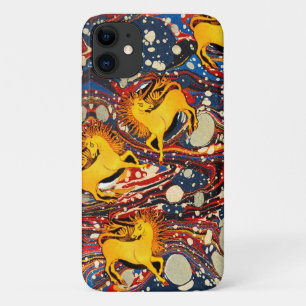 GOLDENE UNICORNS , ROTE BLAUE MARBLED EFFEKTE,KREI Case-Mate iPhone HÜLLE