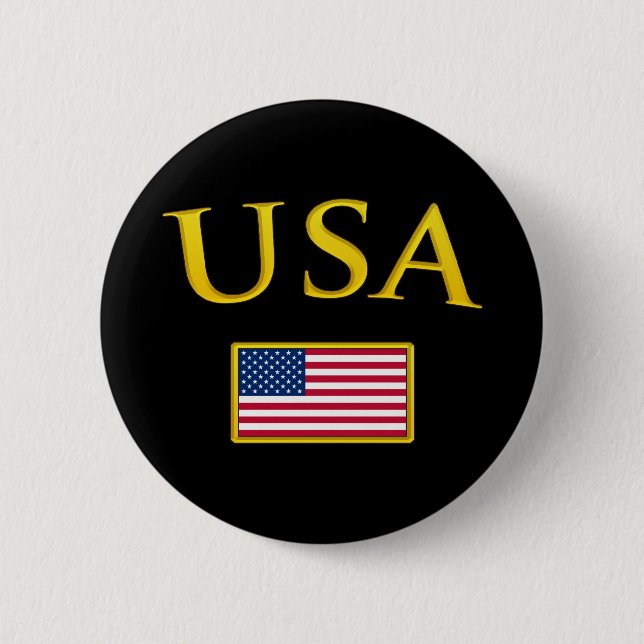 Goldene USA Button (Vorderseite)