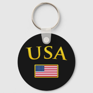 Goldene USA Schlüsselanhänger