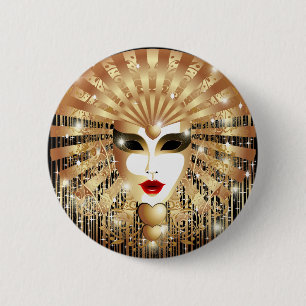 Goldene venezianische Kirche Santa Maria delle Gra Button