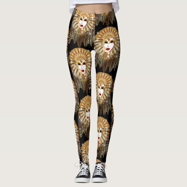 Goldene venezianische Kirche Santa Maria delle Gra Leggings (Vorderseite)