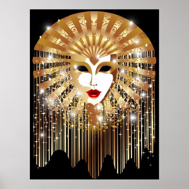 Goldene venezianische Kirche Santa Maria delle Gra Poster (Vorne)