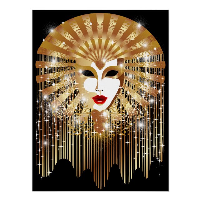 Goldene venezianische Kirche Santa Maria delle Gra Poster (Vorderseite)