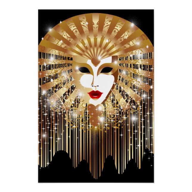 Goldene venezianische Kirche Santa Maria delle Gra Poster (Vorderseite)