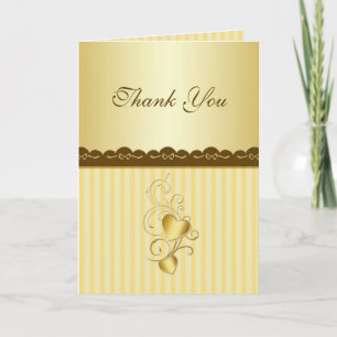 Goldene verbundene Herzen Hochzeit Danke