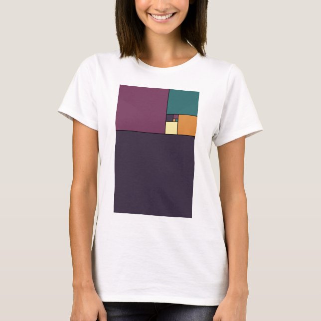 Goldene Verhältnis-Quadrate T-Shirt (Vorderseite)