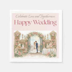 Goldene Verheißung Hochzeitsservietten  Serviette