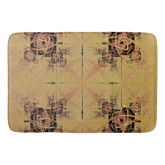 Goldene Verspannungen Badematte (Vorderseite)