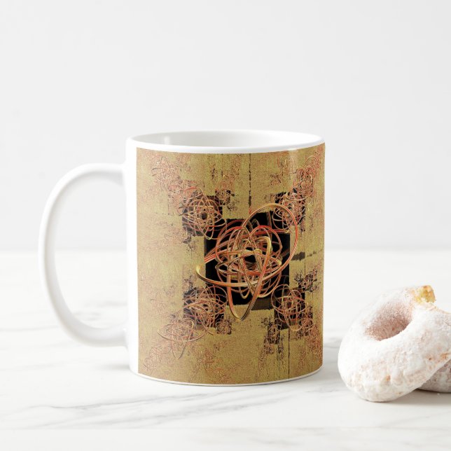 Goldene Verwandlung Kaffeetasse (Mit Donut)