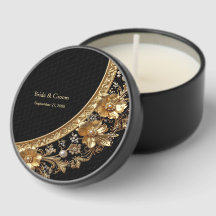 Goldene Verzierte Blumen Mini Kerzen Geschenke