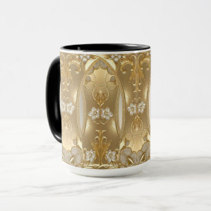 Goldene verzierte Blumen-Tasse Tasse