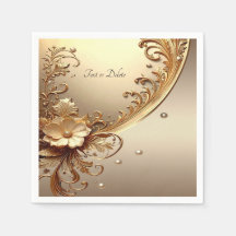 Goldene Verzierte Blumenmuster
