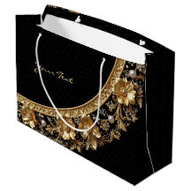 Goldene verzierte Geschenktüte