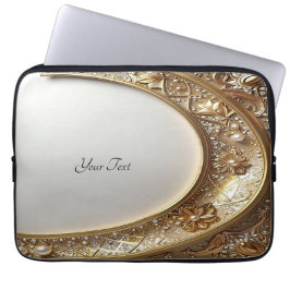 Goldene verzierte Laptop-Hülle Laptopschutzhülle