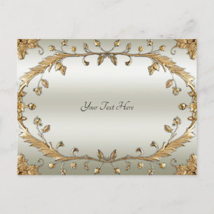 Goldene Verzierte Postkarte