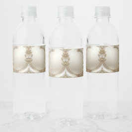 Goldene verzierte Rahmung mit Perlen Wasserflasche