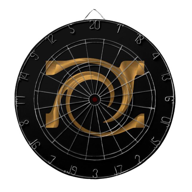 Goldene Verzierung Dartscheibe (vorne)