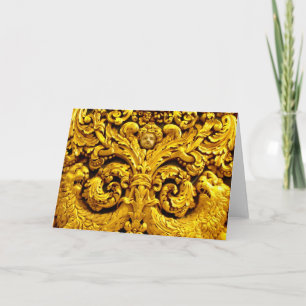 Goldene Vintage Kunst Feiertagskarte