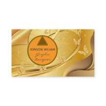 Goldene Visitenkarte für Grafikdesigner | Minimali