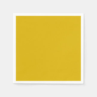 Goldene Vollfarbe schlicht Senf gelb Serviette