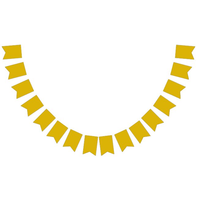 Goldene Vollfarbe schlicht Senf gelb Wimpelkette (Alle)
