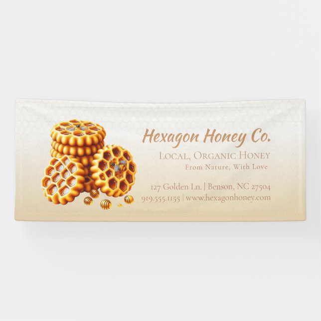 Goldene Waben Banner (Horizontal)