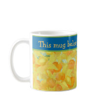 Goldene Wasserfarben mit blauer Band