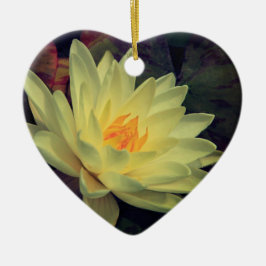 Goldene Wasserlilie 2 Keramiken Keramik Ornament
