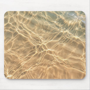 Goldene Wasserreflexionen Natur-Mauspad Mousepad