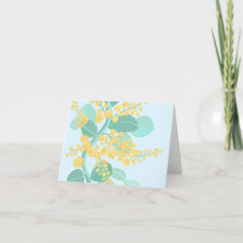 Goldene Wattblüten in Australien Dankeskarte