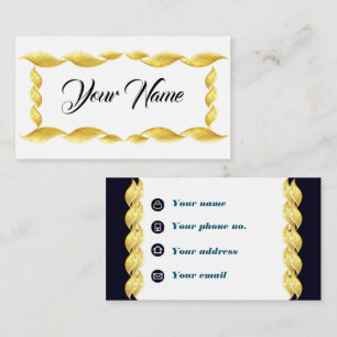 Goldene Wave auf weißem Design Visitenkarte