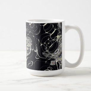 Goldene Web-Abstrakte Fraktalkunst Kaffeetasse