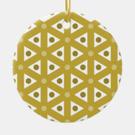 Goldene Weihnacht Keramik Ornament