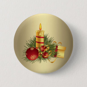 Goldene Weihnachten Button