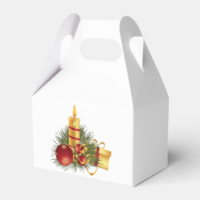 Goldene Weihnachten Geschenkschachtel (Vorderseite)