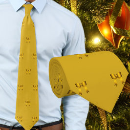 Goldene Weihnachts-Schleifen-Muster Krawatte