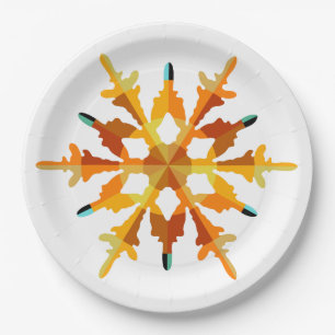 Goldene Weihnachts-Spezial-Buffetplatte Pappteller
