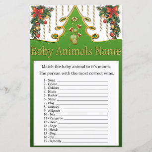 Goldene Weihnachtsbaum Baby Animes Name Game