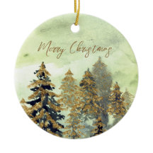 Goldene Weihnachtsbäume