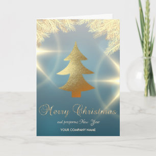 Goldene Weihnachtsbaumzweige, Geschäftlich Feiertagskarte