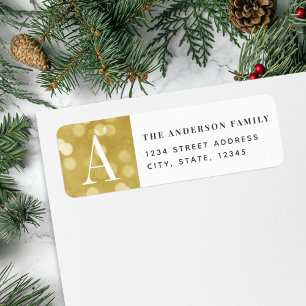 Goldene Weihnachtsbeleuchtung Festtags-Rücksendead