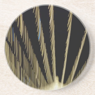 Goldene Weihnachtsbeleuchtung Getränkeuntersetzer