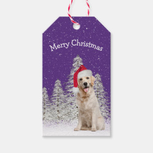 Goldene Weihnachtsfeier im Schneeflocken Geschenkanhänger
