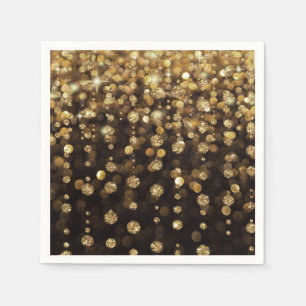 Goldene WeihnachtsGlitzer-Glitzern Serviette