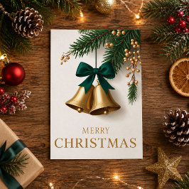 Goldene Weihnachtsglocken Frohe Weihnachten Urlaub