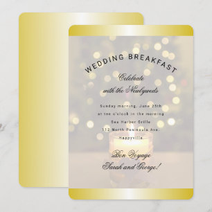 Goldene Weihnachtskerzen Einladung zum Hochzeitsfr