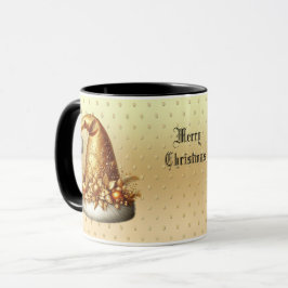 Goldene Weihnachtsmannmütze Weihnachtsfeiertage Ta Tasse